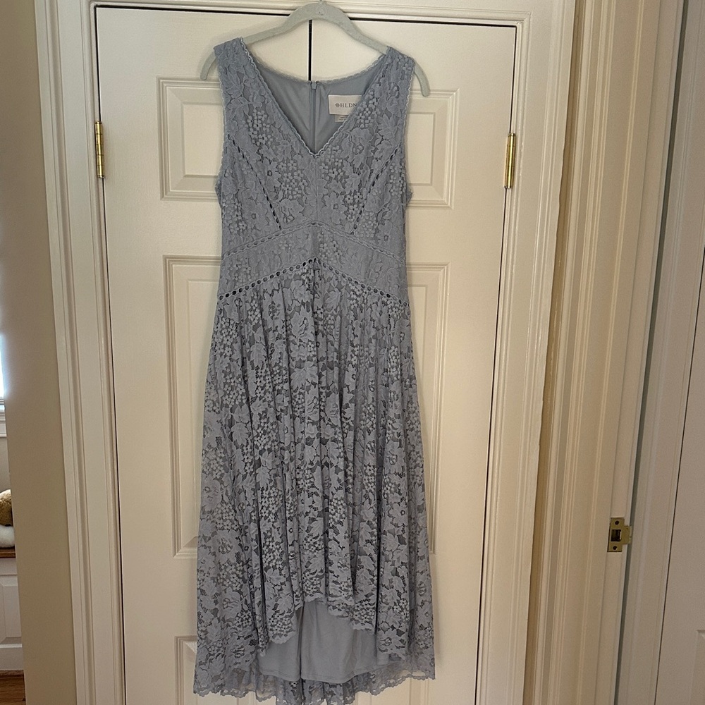 NWOT - Never been worn beautiful dusty blue lace dress. Size 12 - BHLDN